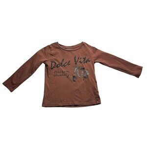 Monoprix Kids Dolce Vita Italian Scooter Long Sleeve Tee Size 5 Years